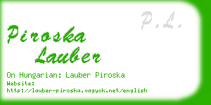 piroska lauber business card